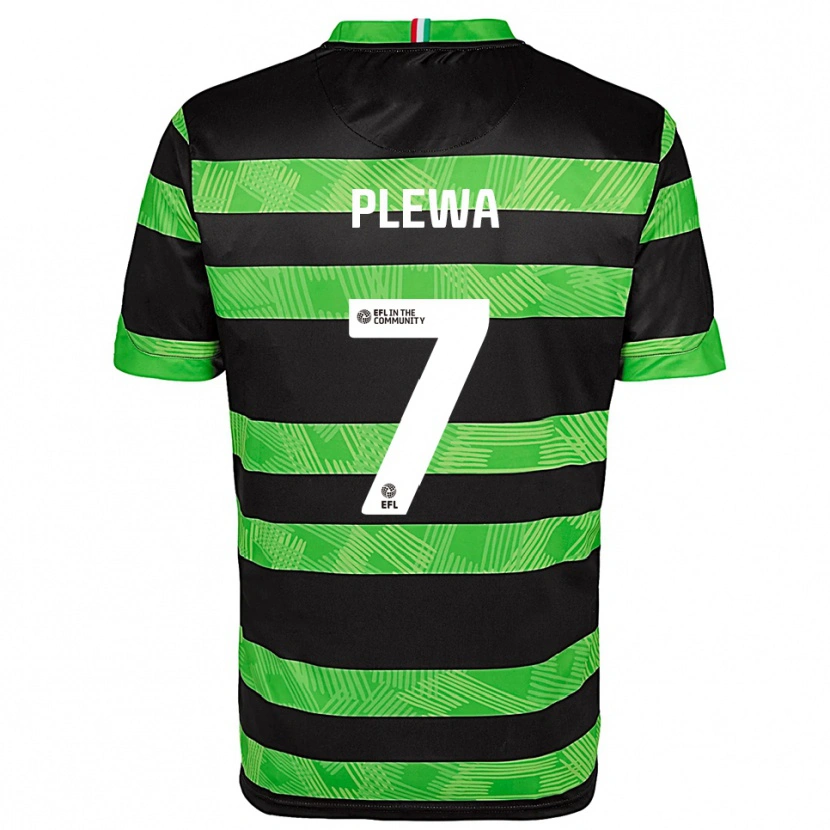 Danxen Mujer Camiseta Emma Plewa #7 Negro Verde 2ª Equipación 2025/26 La Camisa México