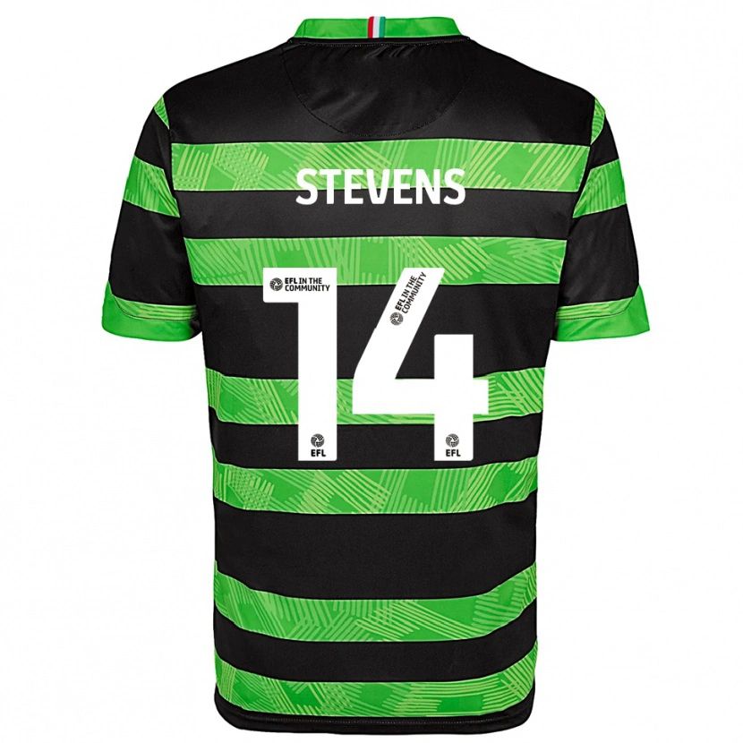 Danxen Mujer Camiseta Matty Stevens #14 Negro Verde 2ª Equipación 2025/26 La Camisa México