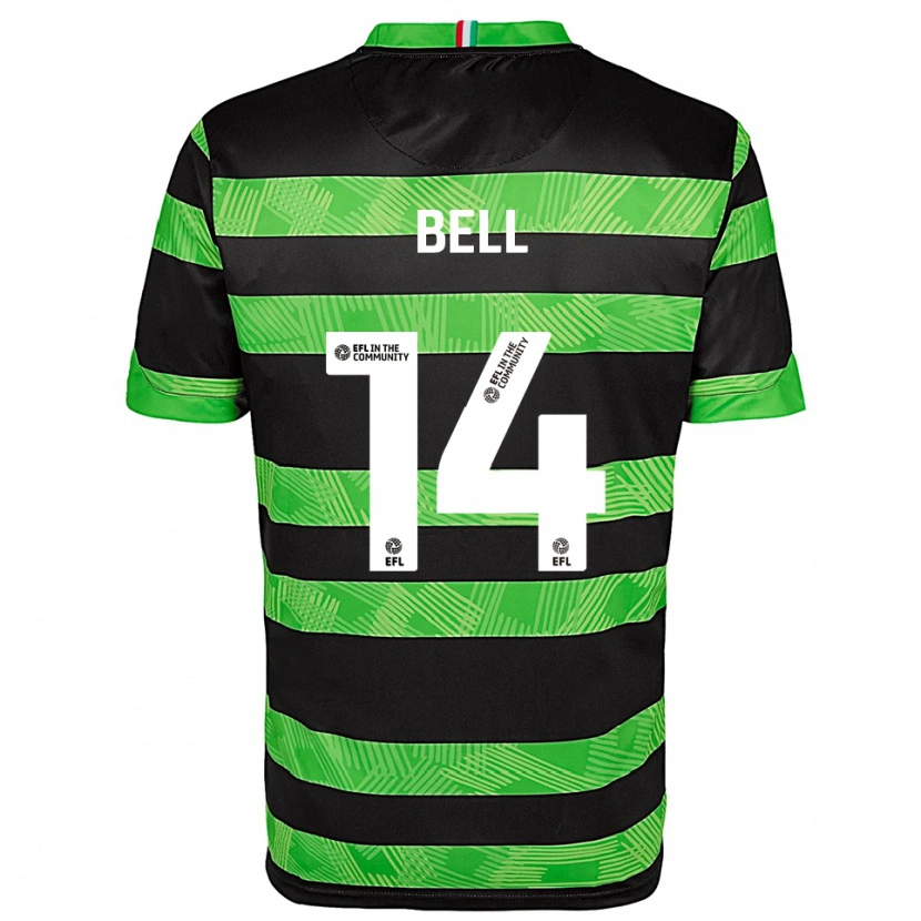Danxen Mujer Camiseta Leanne Bell #14 Negro Verde 2ª Equipación 2025/26 La Camisa México