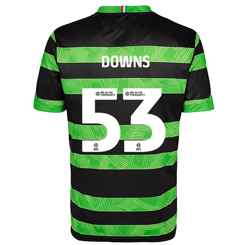 Danxen Mujer Camiseta Oliver Downs #53 Negro Verde 2ª Equipación 2025/26 La Camisa México