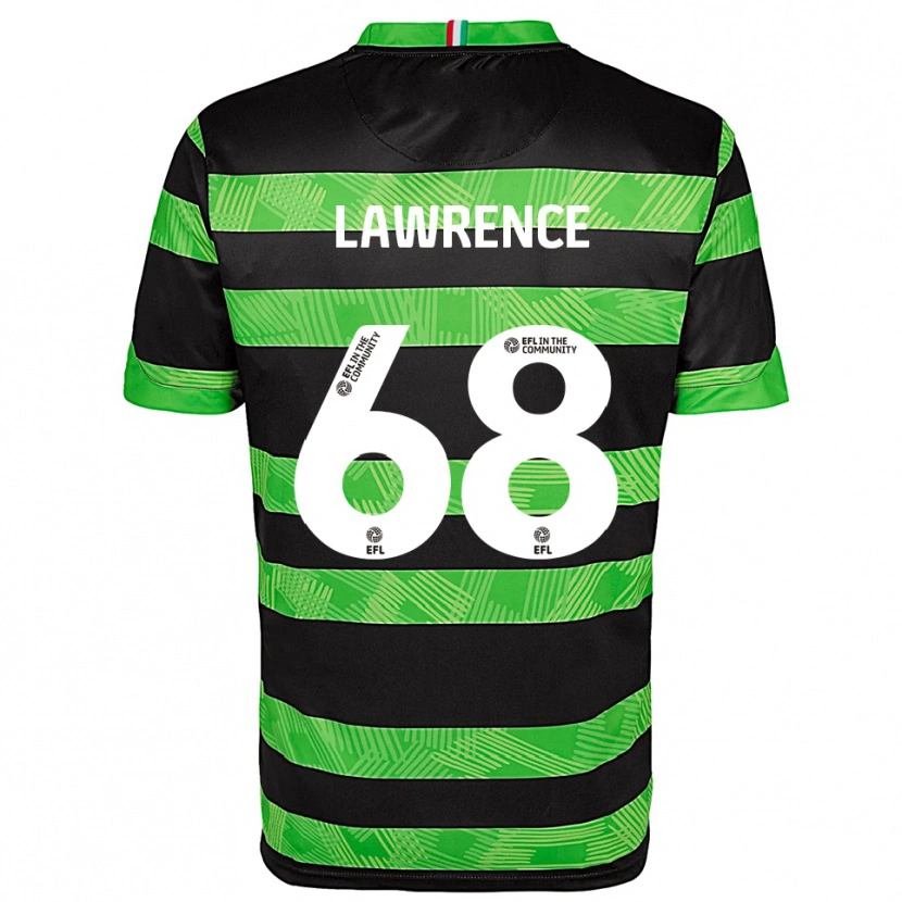 Danxen Mujer Camiseta Jake Lawrence #68 Negro Verde 2ª Equipación 2025/26 La Camisa México