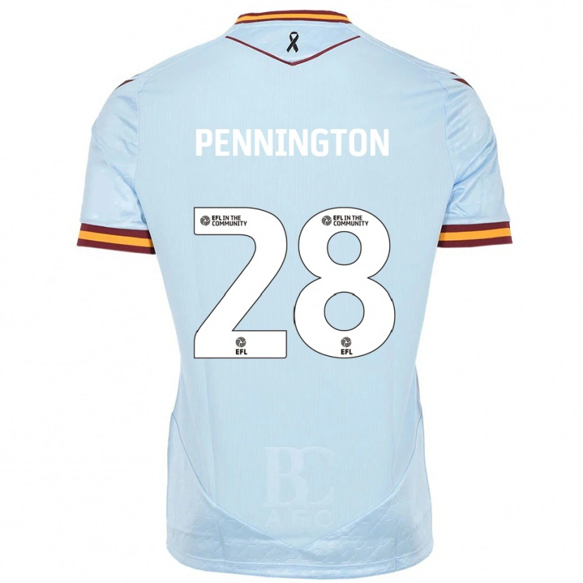 Danxen Mujer Camiseta Matthew Pennington #28 Celeste 2ª Equipación 2025/26 La Camisa México