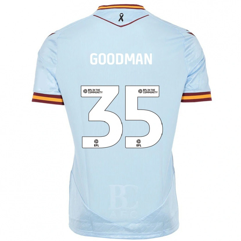 Danxen Mujer Camiseta George Goodman #35 Celeste 2ª Equipación 2025/26 La Camisa México