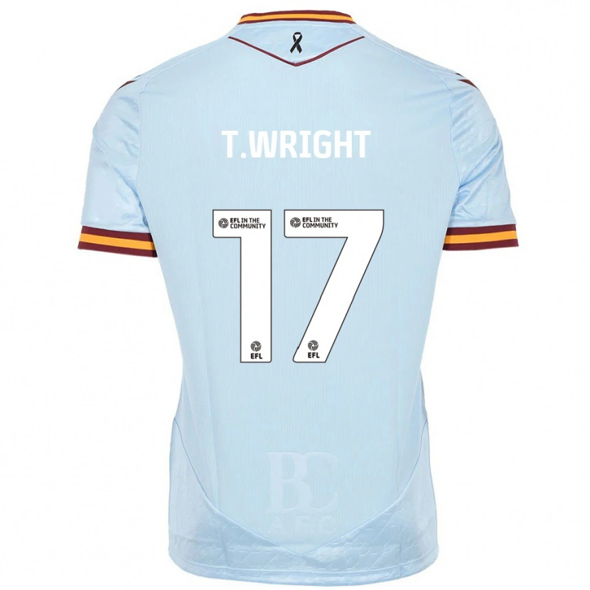 Danxen Mujer Camiseta Tyreik Wright #17 Celeste 2ª Equipación 2025/26 La Camisa México