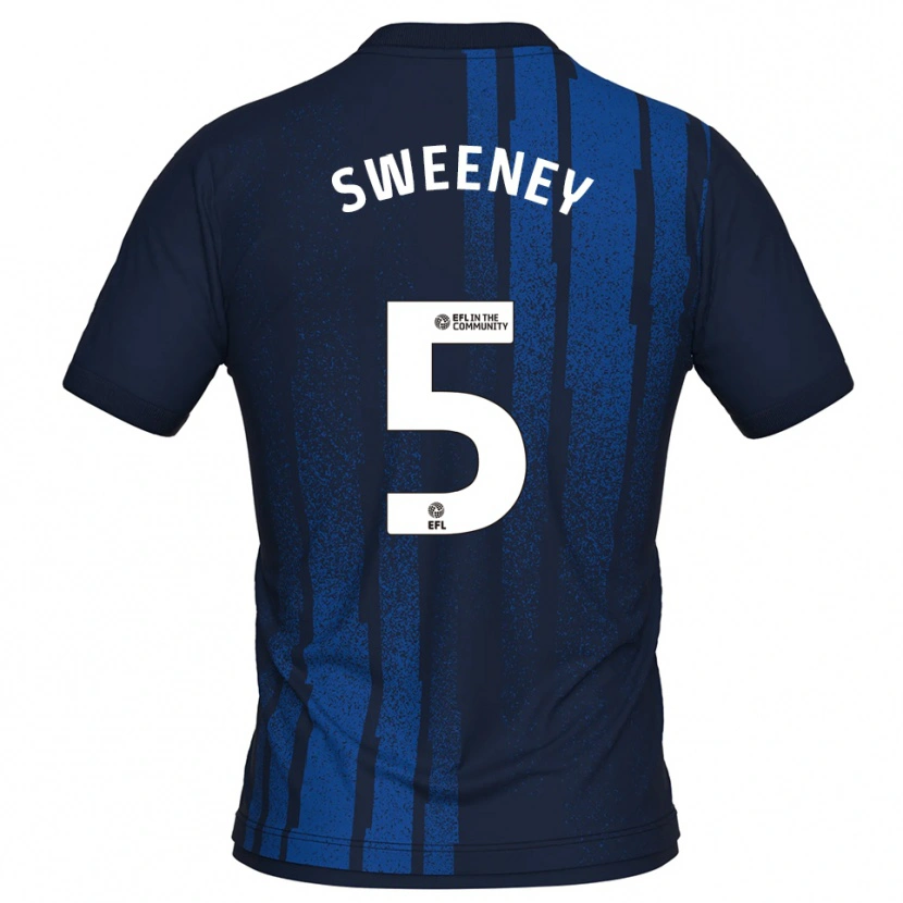 Danxen Mujer Camiseta Ryan Sweeney #5 Azul Marino Blanco 2ª Equipación 2025/26 La Camisa México