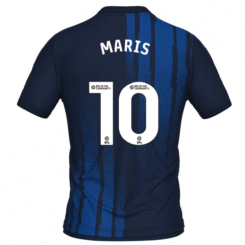 Danxen Mujer Camiseta George Maris #10 Azul Marino Blanco 2ª Equipación 2025/26 La Camisa México