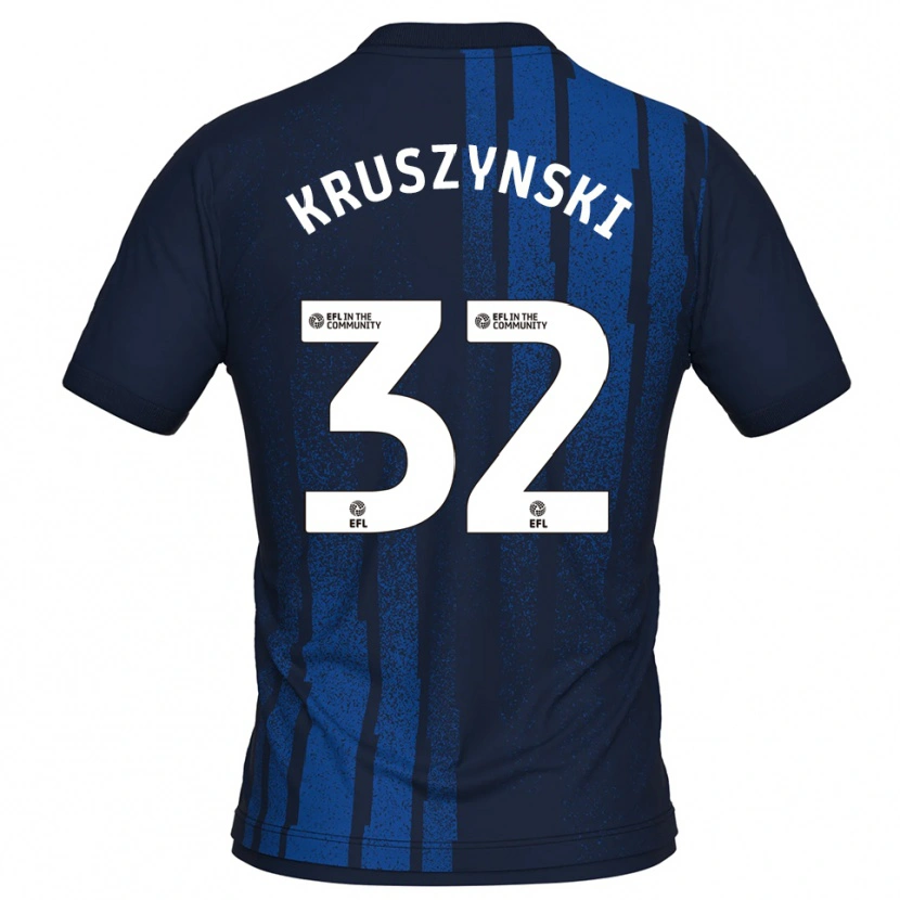 Danxen Mujer Camiseta Jakub Kruszynski #32 Azul Marino Blanco 2ª Equipación 2025/26 La Camisa México