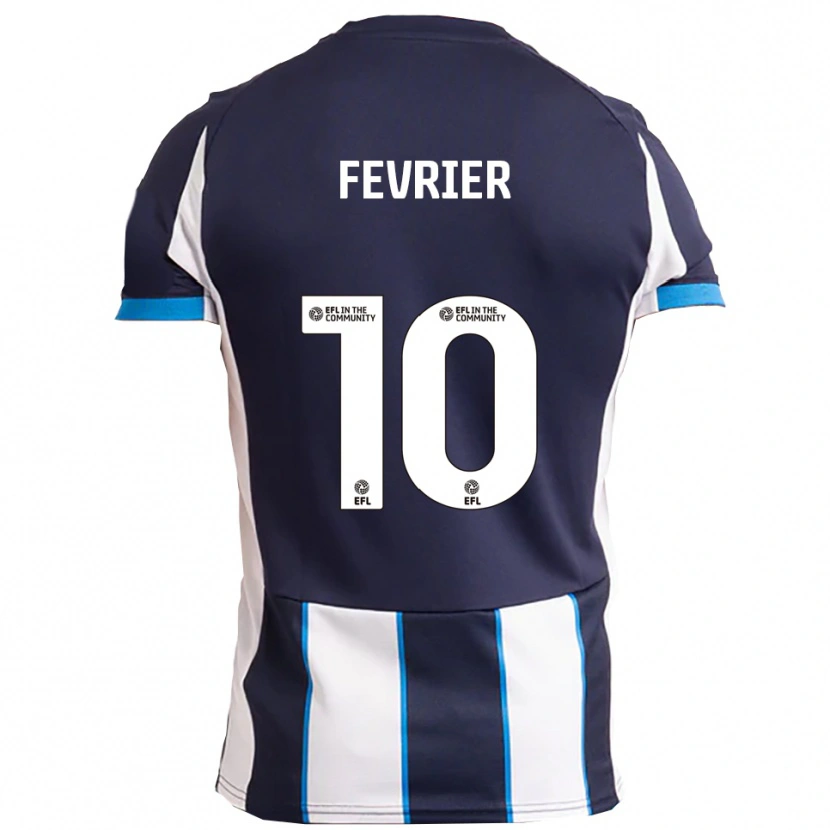 Danxen Mujer Camiseta Jayden Fevrier #10 Blanco Azul Marino 2ª Equipación 2025/26 La Camisa México