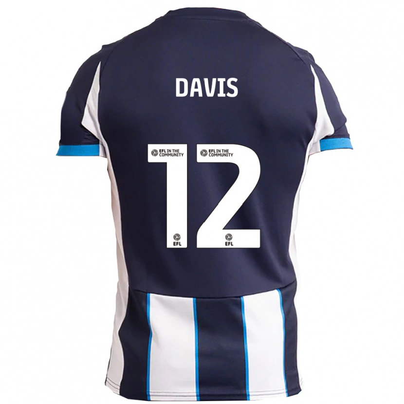 Danxen Mujer Camiseta Archie Davis #12 Blanco Azul Marino 2ª Equipación 2025/26 La Camisa México
