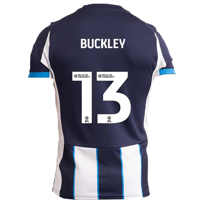 Danxen Mujer Camiseta Benjamin Buckley #13 Blanco Azul Marino 2ª Equipación 2025/26 La Camisa México