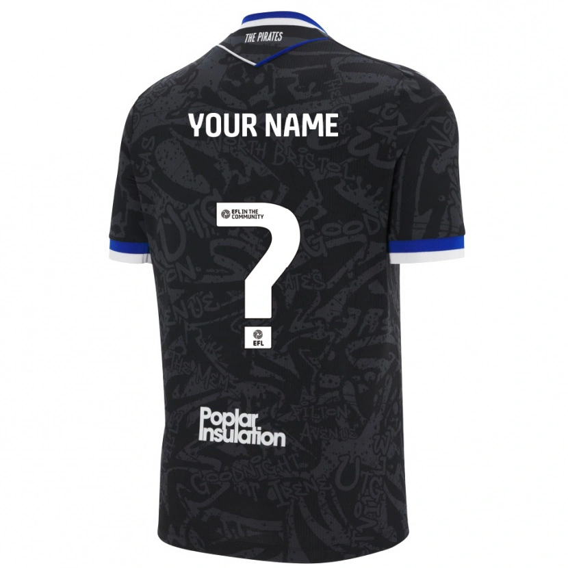 Danxen Mujer Camiseta Su Nombre #0 Negro Blanco 2ª Equipación 2025/26 La Camisa México