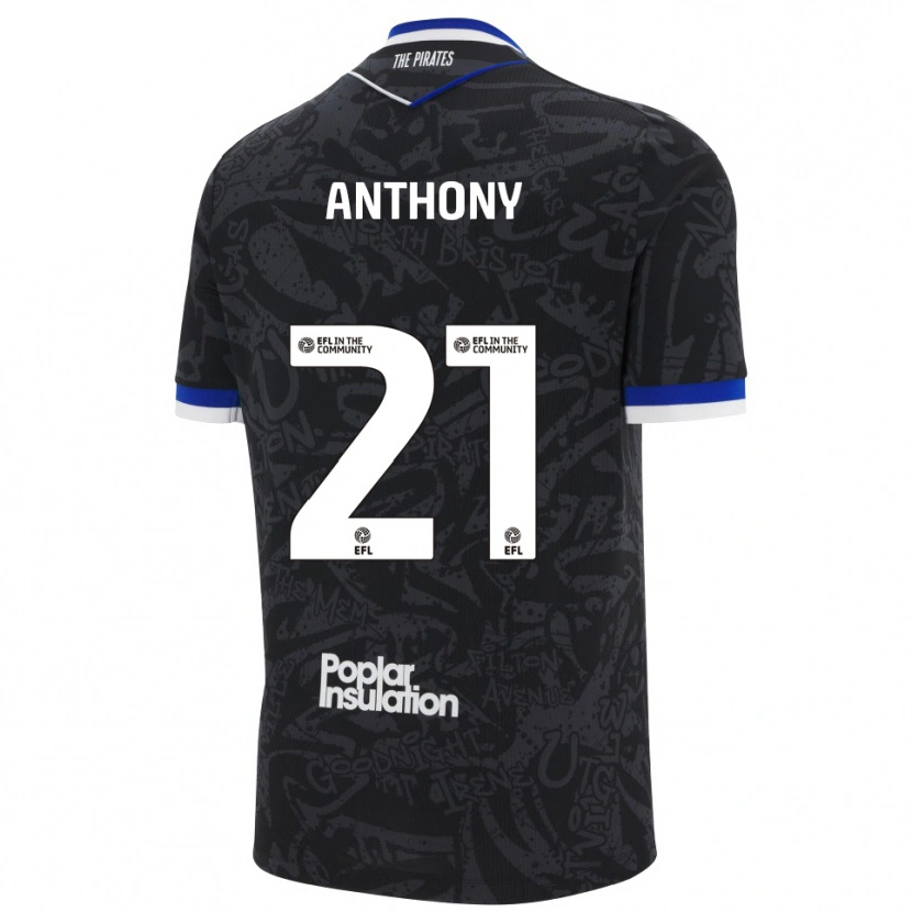 Danxen Mujer Camiseta Micah Anthony #21 Negro Blanco 2ª Equipación 2025/26 La Camisa México