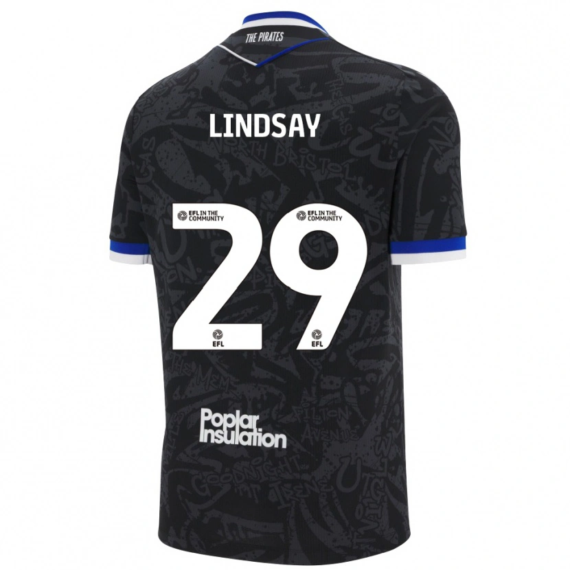Danxen Mujer Camiseta Jamie Lindsay #29 Negro Blanco 2ª Equipación 2025/26 La Camisa México