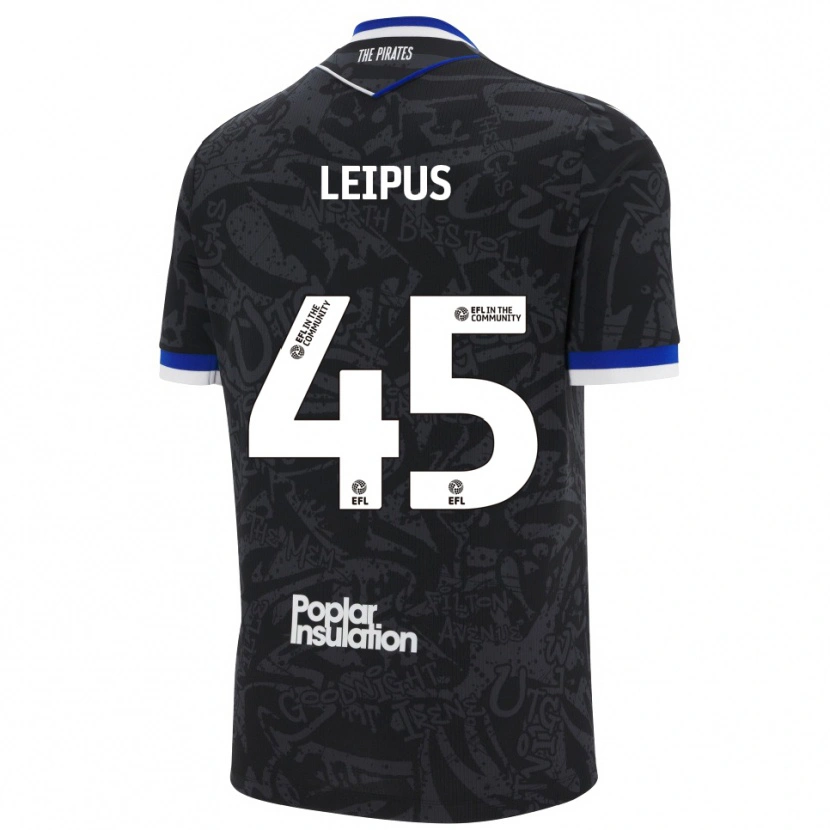 Danxen Mujer Camiseta Brooklyn Leipus #45 Negro Blanco 2ª Equipación 2025/26 La Camisa México