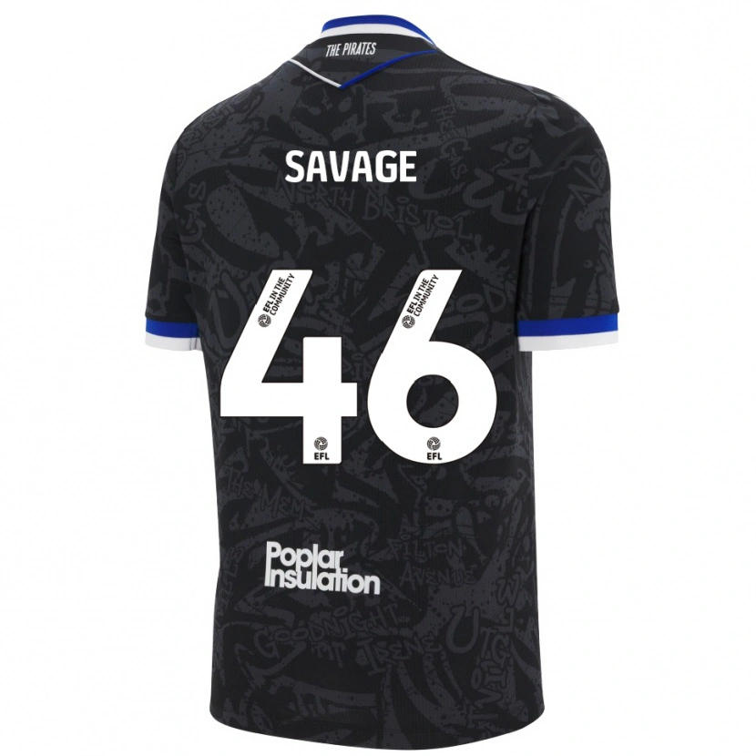 Danxen Mujer Camiseta Taelan Savage #46 Negro Blanco 2ª Equipación 2025/26 La Camisa México