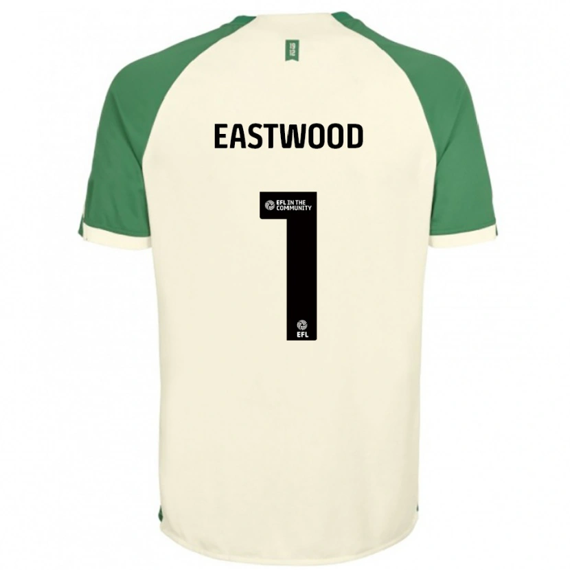 Danxen Mujer Camiseta Jake Eastwood #1 Blanco Hueso Verde 2ª Equipación 2025/26 La Camisa México