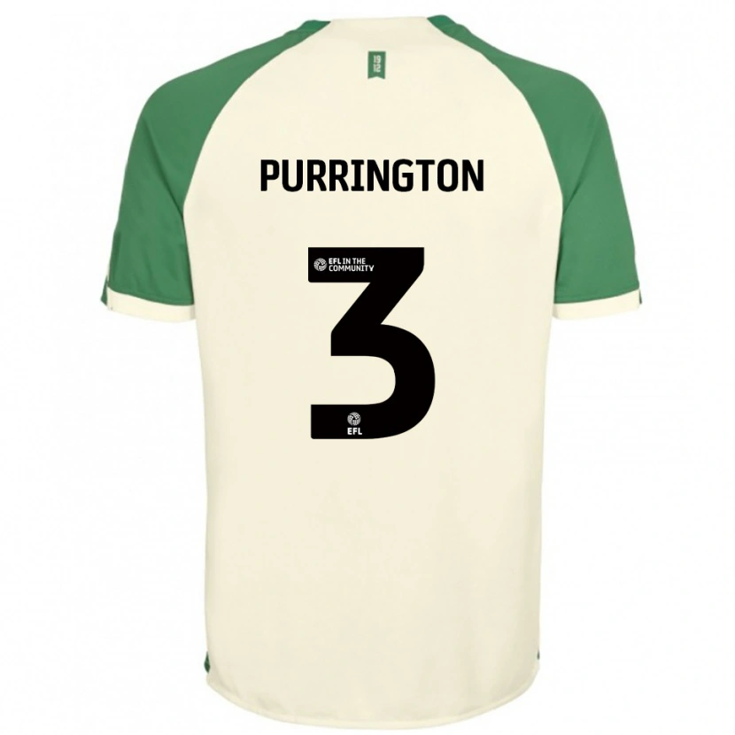 Danxen Mujer Camiseta Ben Purrington #3 Blanco Hueso Verde 2ª Equipación 2025/26 La Camisa México