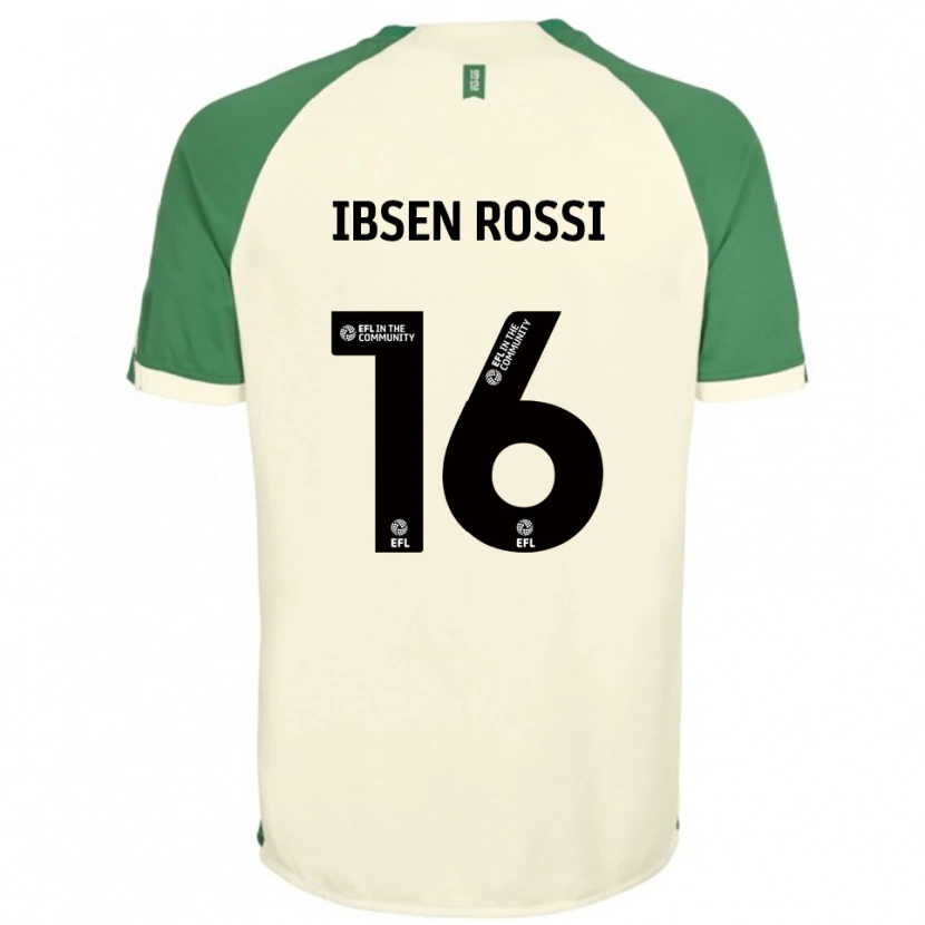 Danxen Mujer Camiseta Zeno Ibsen Rossi #16 Blanco Hueso Verde 2ª Equipación 2025/26 La Camisa México