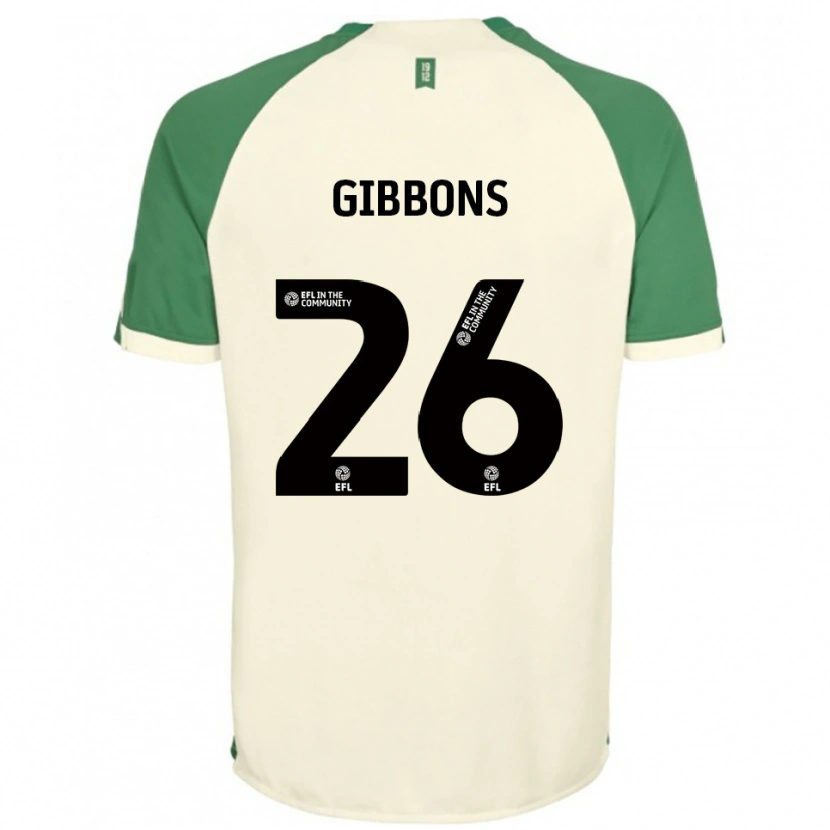 Danxen Mujer Camiseta James Gibbons #26 Blanco Hueso Verde 2ª Equipación 2025/26 La Camisa México