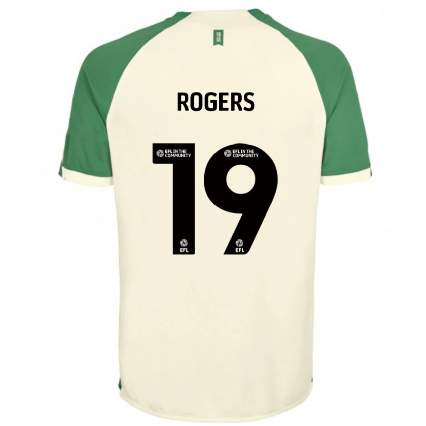 Danxen Mujer Camiseta Beatrice Rogers #19 Blanco Hueso Verde 2ª Equipación 2025/26 La Camisa México