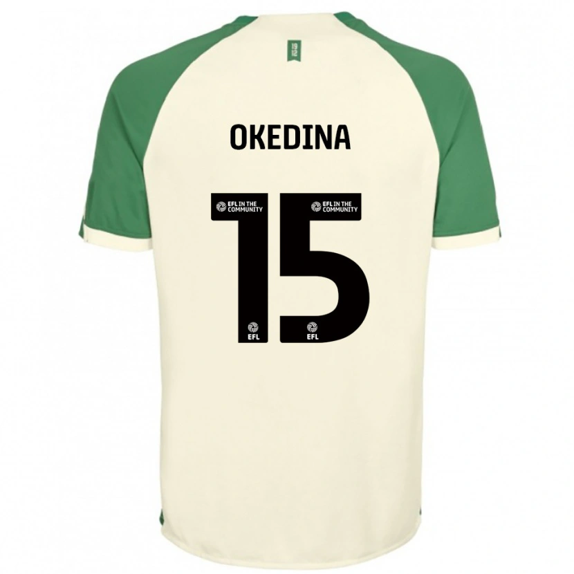Danxen Mujer Camiseta Jubril Okedina #15 Blanco Hueso Verde 2ª Equipación 2025/26 La Camisa México