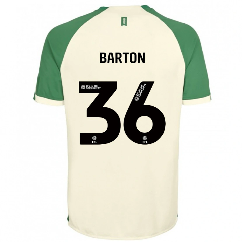 Danxen Mujer Camiseta Dan Barton #36 Blanco Hueso Verde 2ª Equipación 2025/26 La Camisa México