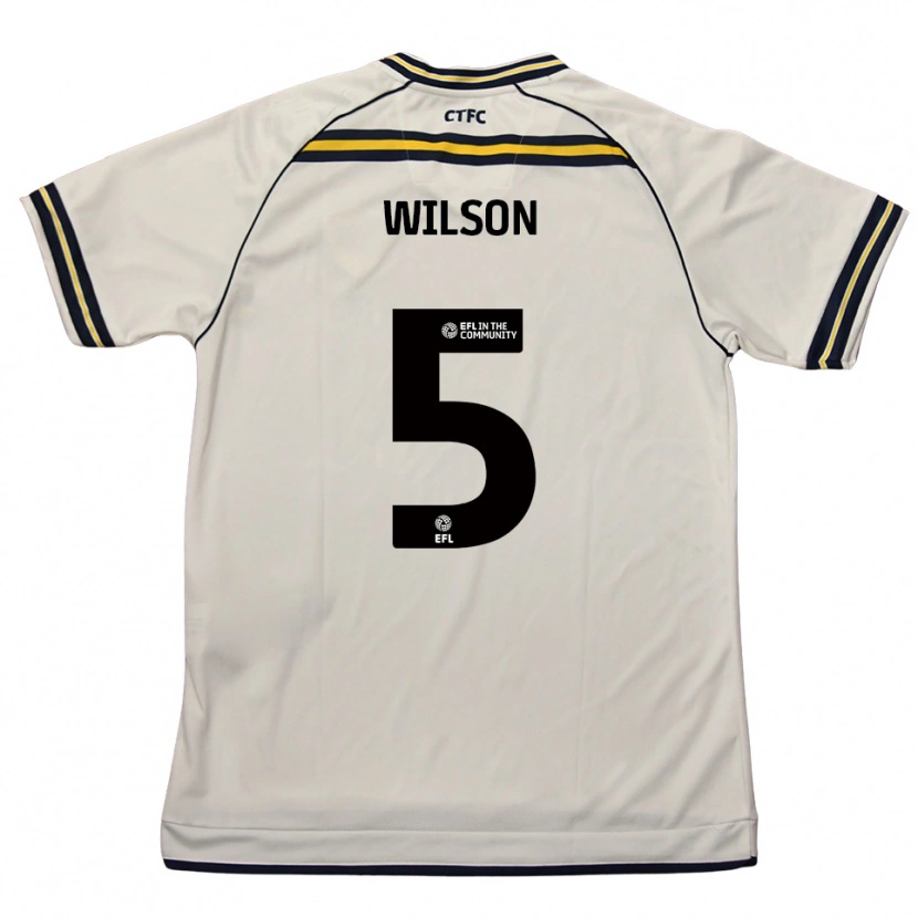 Danxen Mujer Camiseta James Wilson #5 Blanco Azul Marino 2ª Equipación 2025/26 La Camisa México