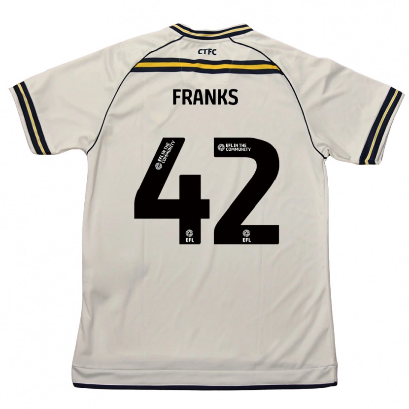 Danxen Mujer Camiseta Jude Franks #42 Blanco Azul Marino 2ª Equipación 2025/26 La Camisa México