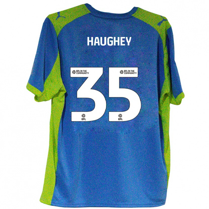 Danxen Mujer Camiseta Conor Haughey #35 Celeste Amarillo 2ª Equipación 2025/26 La Camisa México