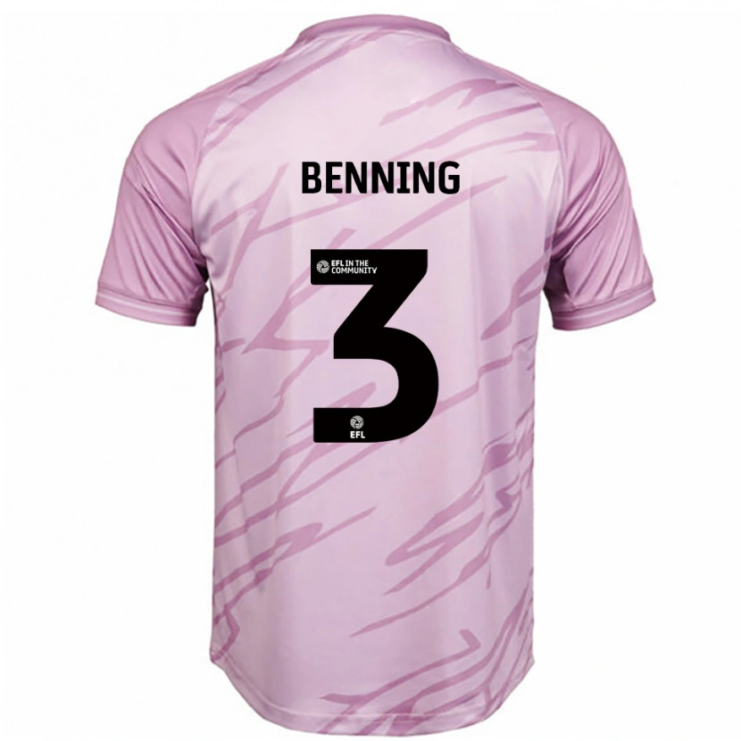 Danxen Mujer Camiseta Mal Benning #3 Rosa Negro 2ª Equipación 2025/26 La Camisa México