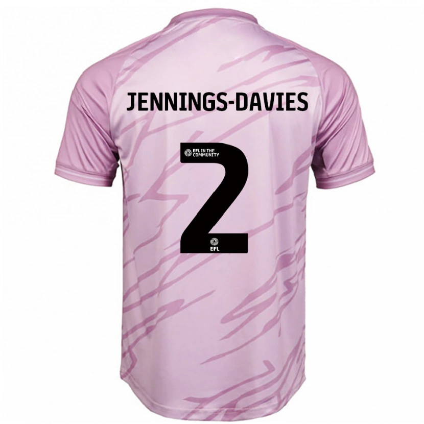 Danxen Mujer Camiseta Emily-Grace Jennings-Davies #2 Rosa Negro 2ª Equipación 2025/26 La Camisa México