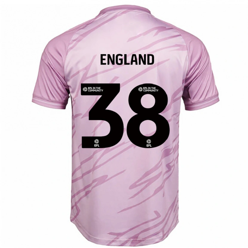 Danxen Mujer Camiseta Isaac England #38 Rosa Negro 2ª Equipación 2025/26 La Camisa México