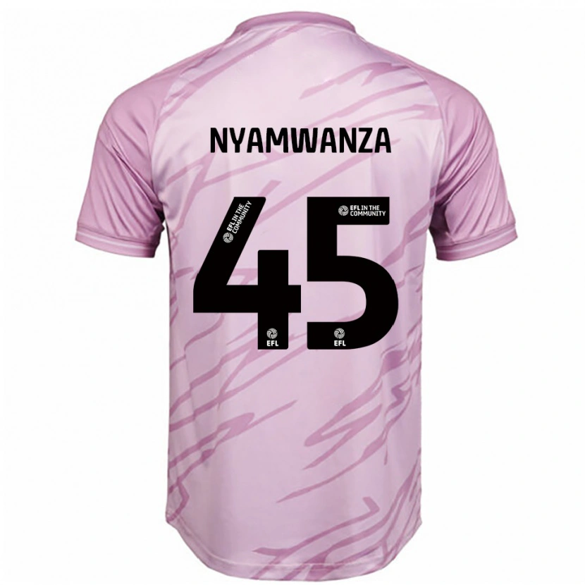 Danxen Mujer Camiseta Simba Nyamwanza #45 Rosa Negro 2ª Equipación 2025/26 La Camisa México