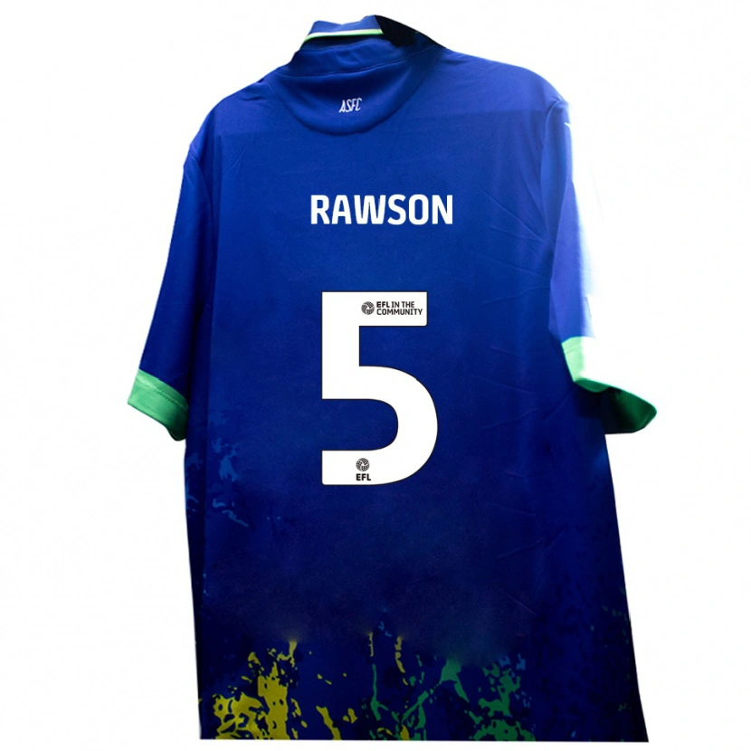 Danxen Mujer Camiseta Farrend Rawson #5 Azul Amarillo 2ª Equipación 2025/26 La Camisa México