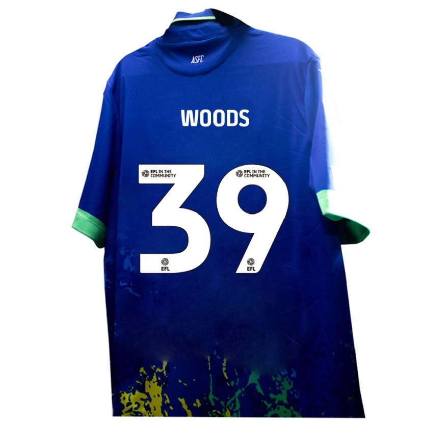 Danxen Mujer Camiseta Josh Woods #39 Azul Amarillo 2ª Equipación 2025/26 La Camisa México