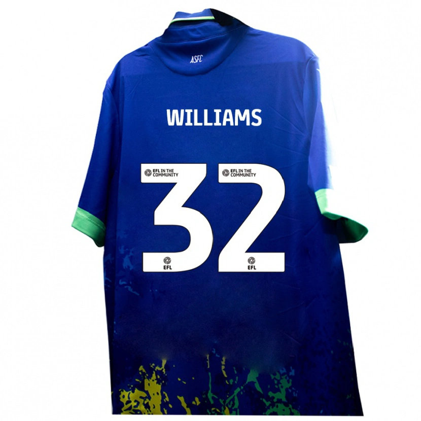 Danxen Mujer Camiseta Lennox Williams #32 Azul Amarillo 2ª Equipación 2025/26 La Camisa México