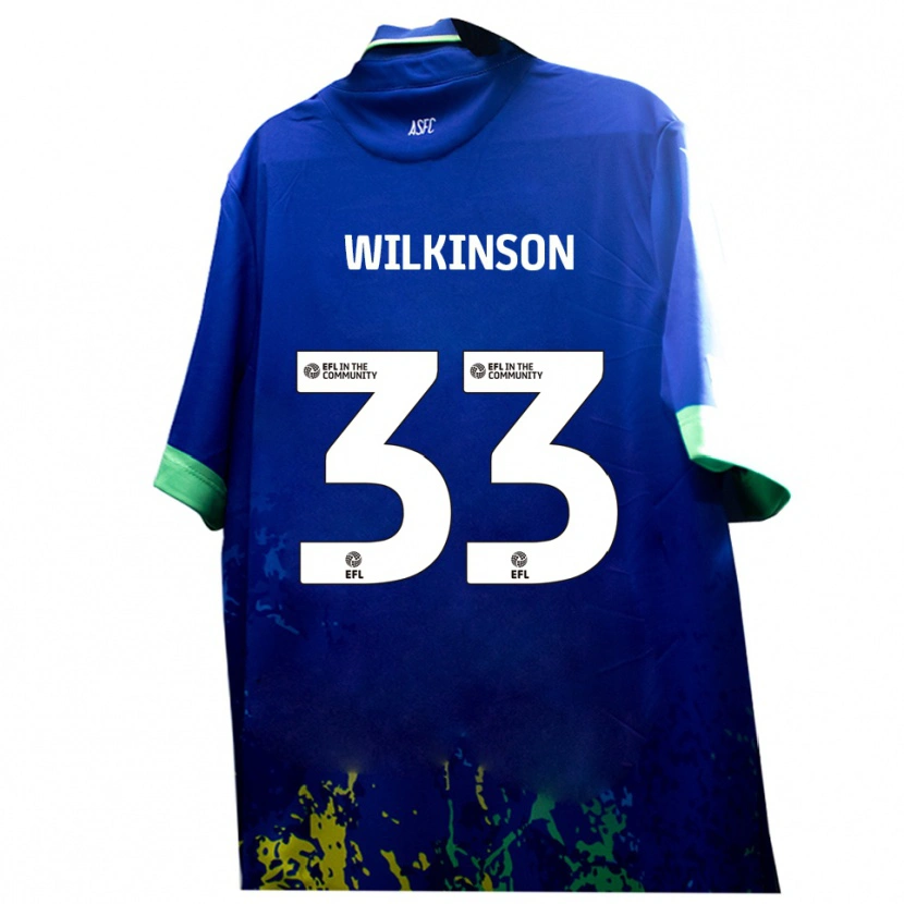 Danxen Mujer Camiseta Finlay Wilkinson #33 Azul Amarillo 2ª Equipación 2025/26 La Camisa México