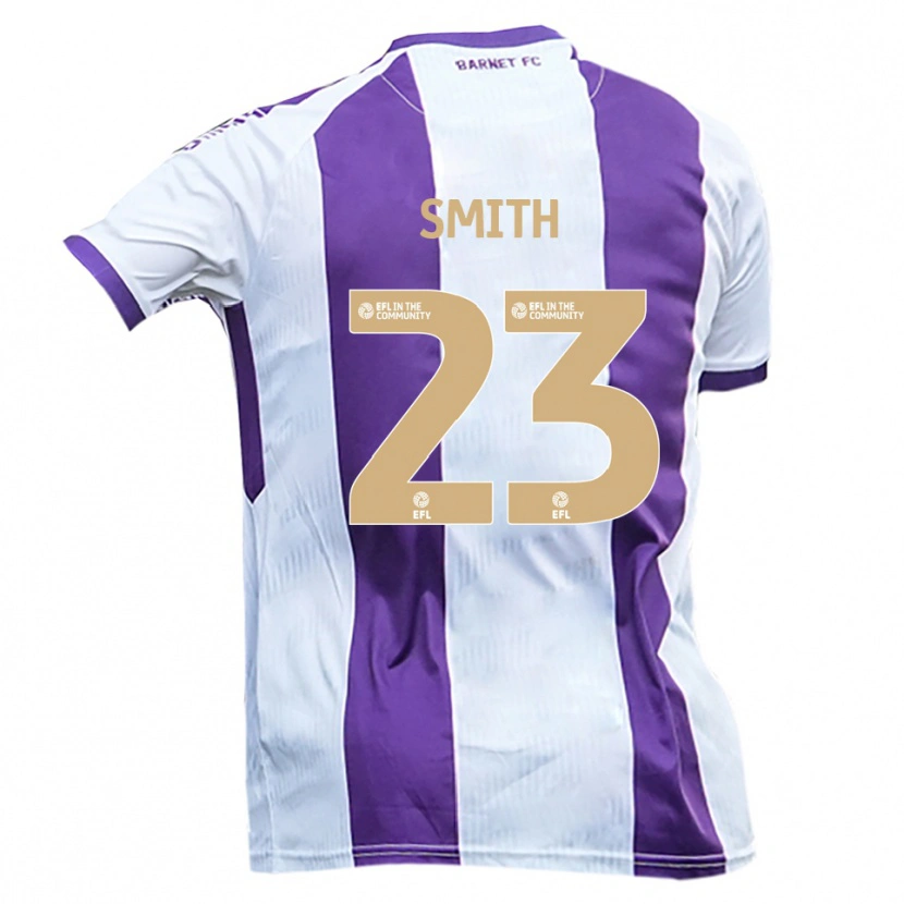 Danxen Mujer Camiseta Kane Smith #23 Blanco Púrpura 2ª Equipación 2025/26 La Camisa México