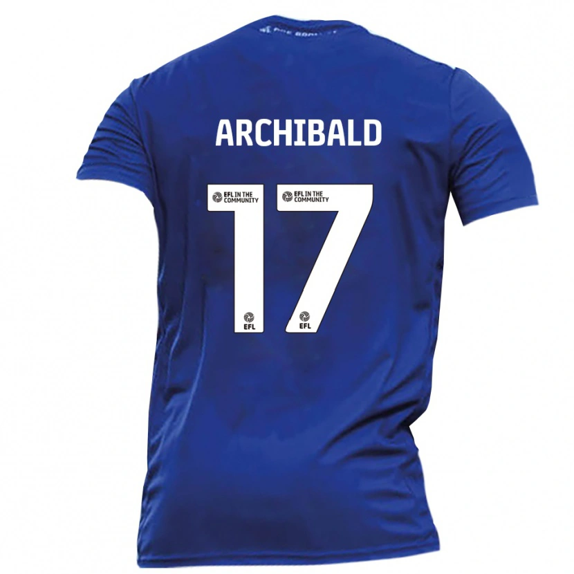 Danxen Mujer Camiseta Sam Archibald #17 Azul Blanco 2ª Equipación 2025/26 La Camisa México