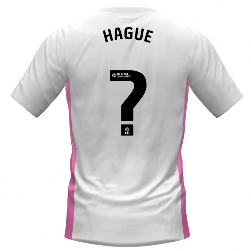 Danxen Mujer Camiseta Jon Hague #0 Blanco Rojo 2ª Equipación 2025/26 La Camisa México