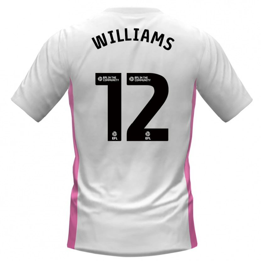 Danxen Mujer Camiseta Tyrone Williams #12 Blanco Rojo 2ª Equipación 2025/26 La Camisa México