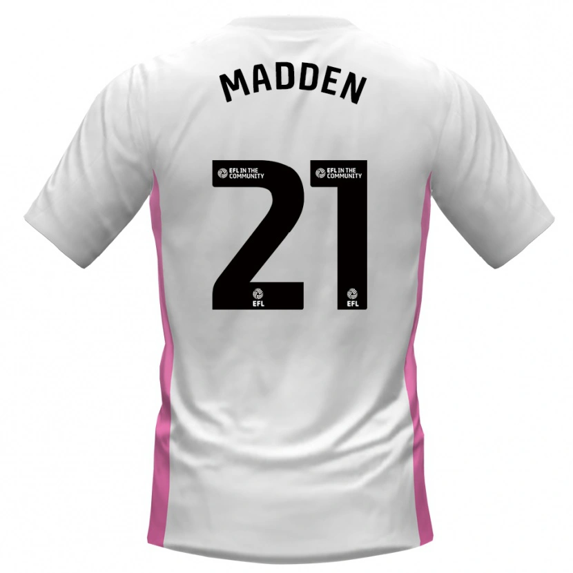 Danxen Mujer Camiseta Paddy Madden #21 Blanco Rojo 2ª Equipación 2025/26 La Camisa México