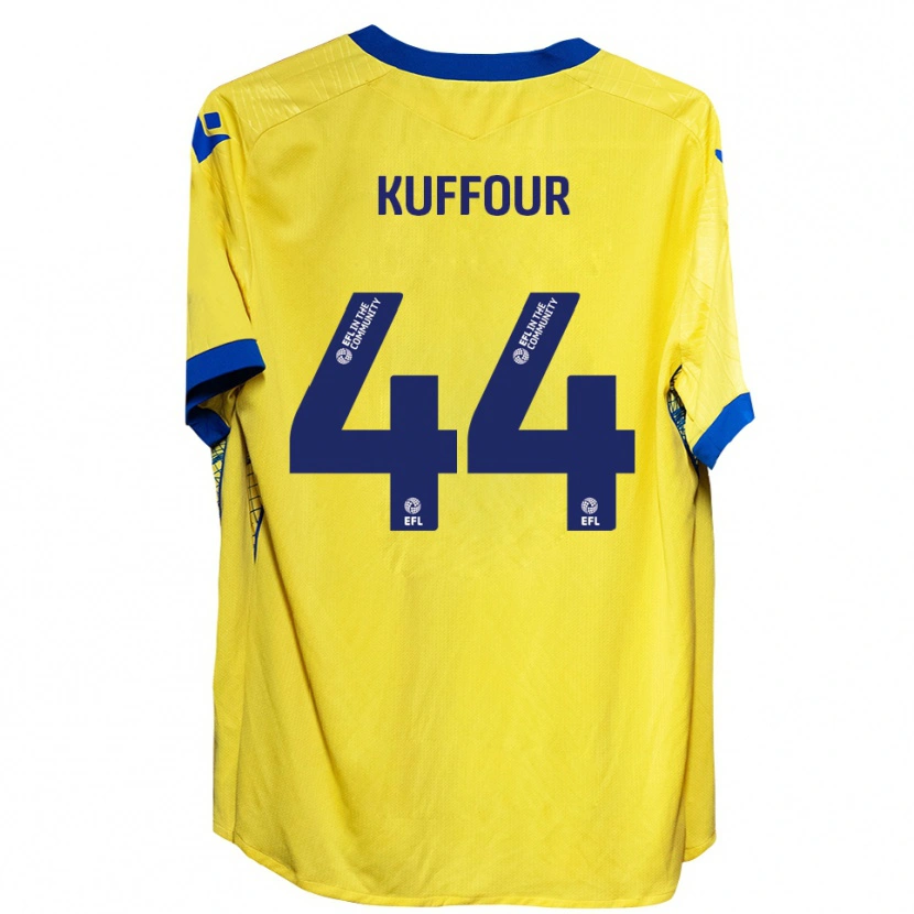 Danxen Mujer Camiseta Samuel Kuffour Jr. #44 Amarillo Azul 2ª Equipación 2025/26 La Camisa México