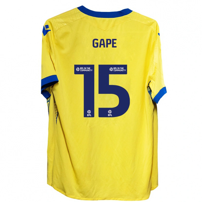 Danxen Mujer Camiseta Dominic Gape #15 Amarillo Azul 2ª Equipación 2025/26 La Camisa México