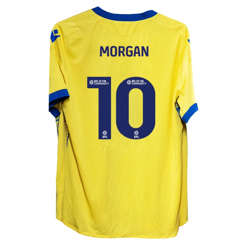 Danxen Mujer Camiseta Lindsey Morgan #10 Amarillo Azul 2ª Equipación 2025/26 La Camisa México