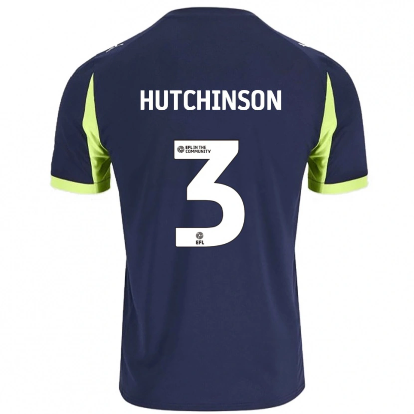 Danxen Mujer Camiseta Reece Hutchinson #3 Azul Marino Verde Fluorescente 2ª Equipación 2025/26 La Camisa México