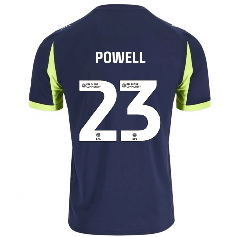 Danxen Mujer Camiseta Jack Powell #23 Azul Marino Verde Fluorescente 2ª Equipación 2025/26 La Camisa México
