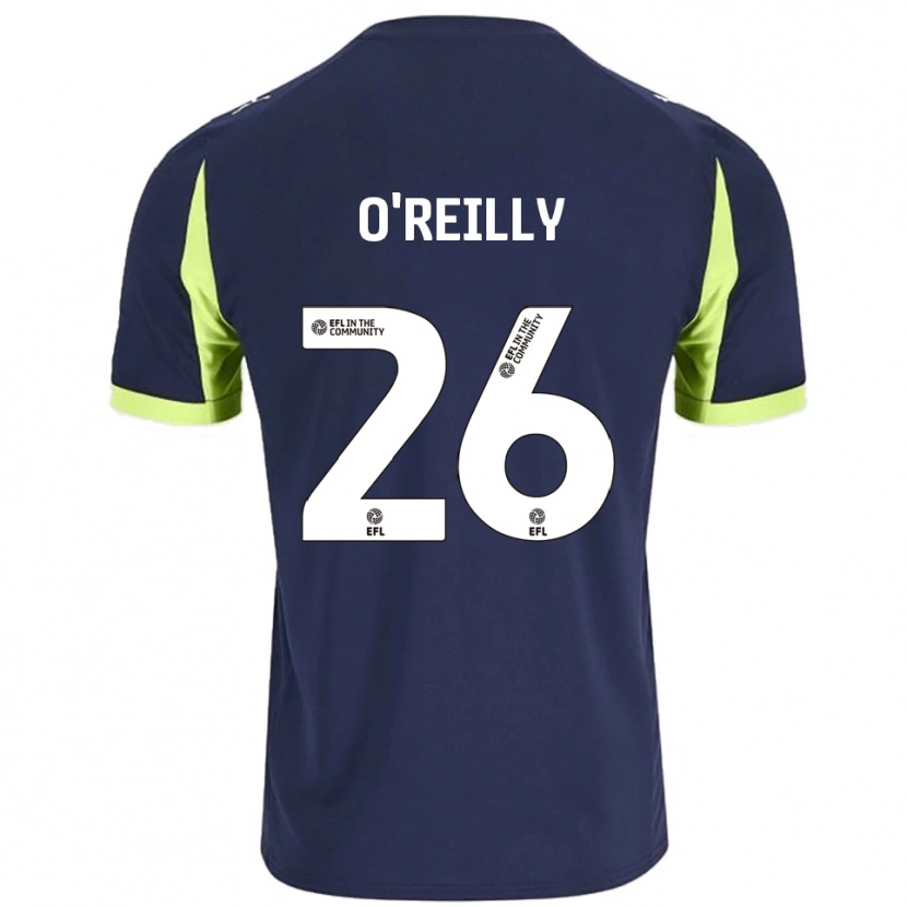 Danxen Mujer Camiseta Tommi O'reilly #26 Azul Marino Verde Fluorescente 2ª Equipación 2025/26 La Camisa México