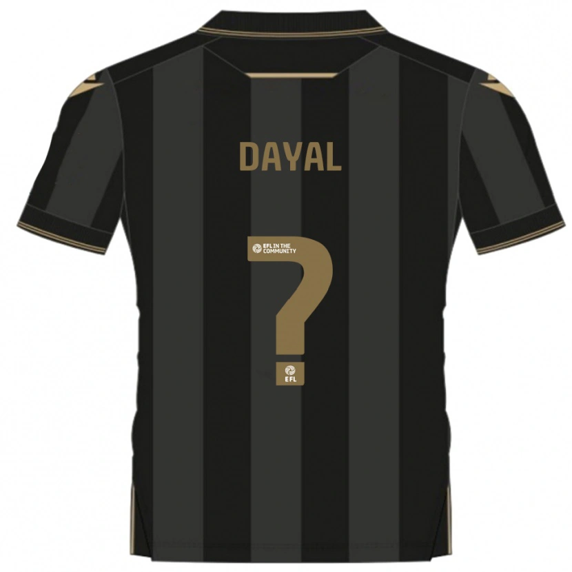 Danxen Mujer Camiseta Louie Dayal #0 Negro Dorado 2ª Equipación 2025/26 La Camisa México