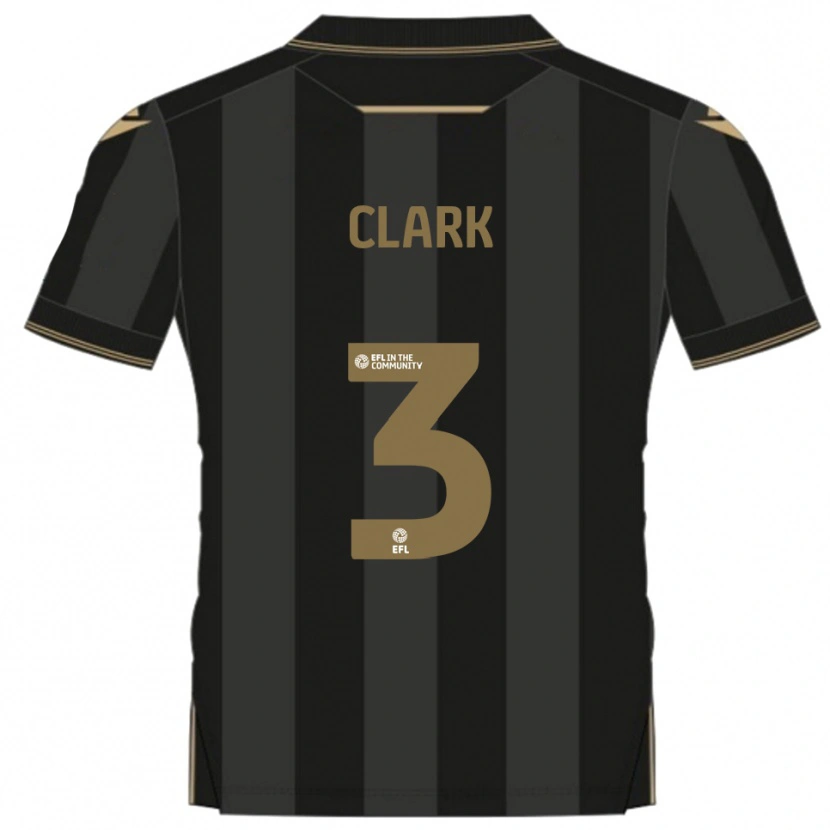 Danxen Mujer Camiseta Max Clark #3 Negro Dorado 2ª Equipación 2025/26 La Camisa México